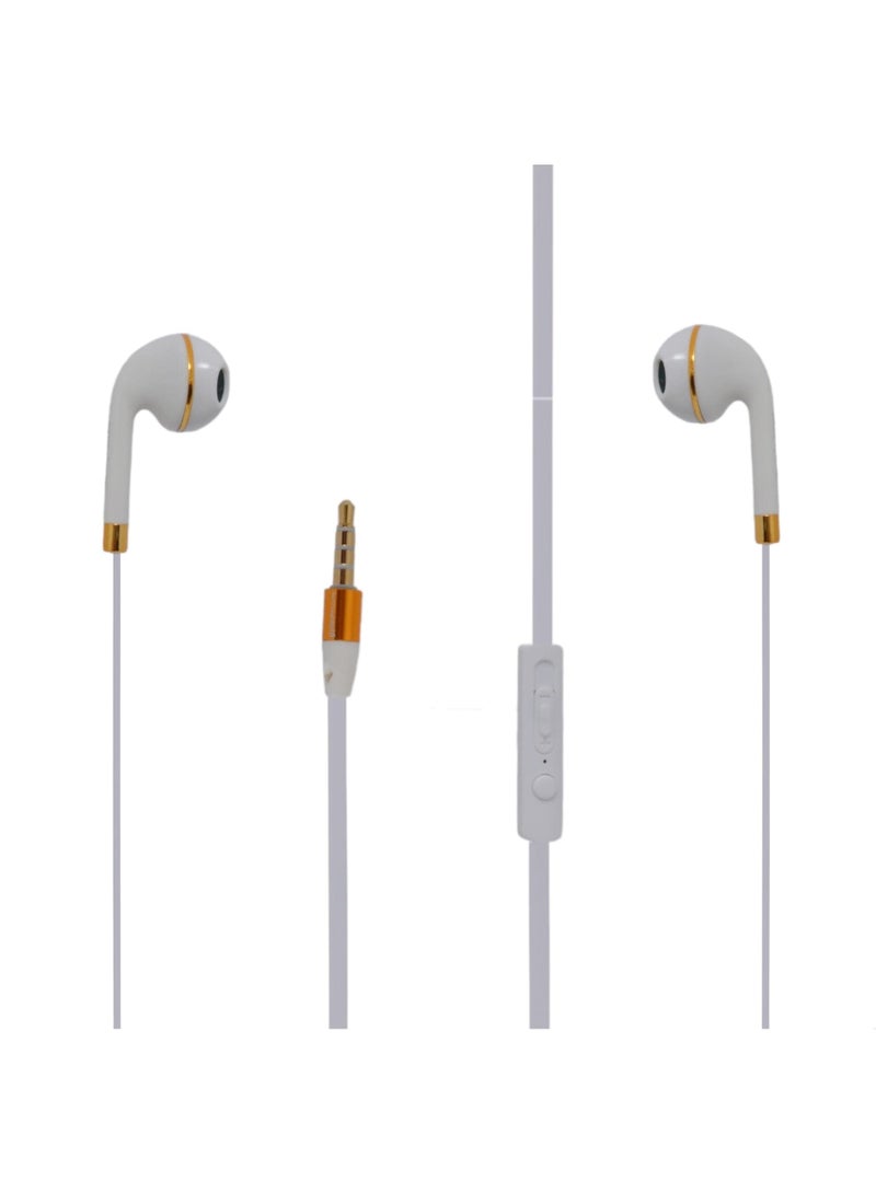 Blue Spectrum BS-03 Wired In-Ear Headphones with 3.5mm Jack, Universal Earbuds with Clear Sound - White - Image 2