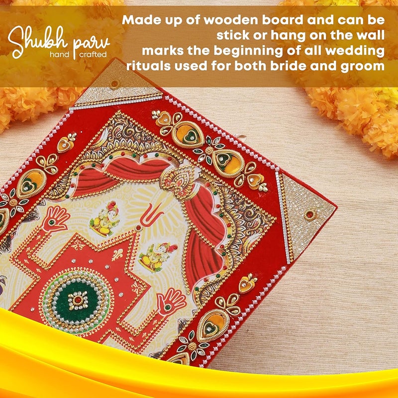 SHUBHPARV SHUBHPARV Bride Thapa for Wedding Ceremony Items Size Big Design Special - Image 4