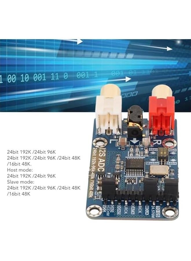 I2S ADC Audio Card Module, Lossless Digital Audio Decoder Module, Master Slave Mode Development Board, Support 24bit 192k, 24bit 96k Master Mode  - Image 3
