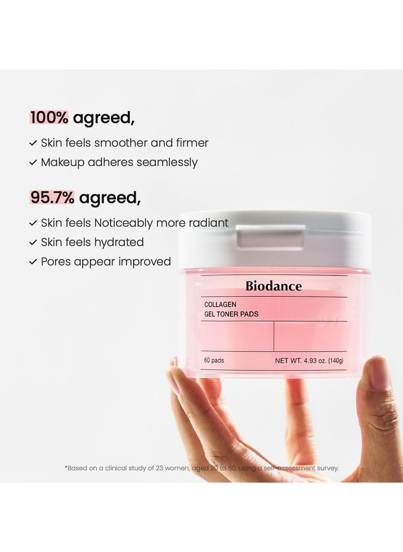 BIODANCE Biodance Collagen Gel Toner Pads – Korean Skincare for Pore Tightening & Firming – 60 Pads with Collagen & Hyaluronic Acid for Sensitive Skin  - Image 5