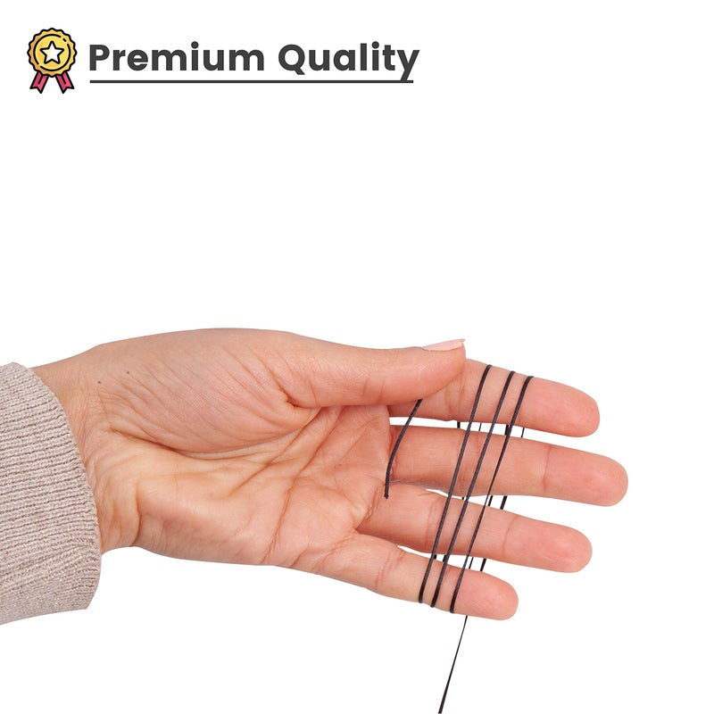 Shelver Waxed Thread, Strong Thread for Leather, Upholstery, Shoe, Bag, incl. Needle (Colour: Black) - Image 3