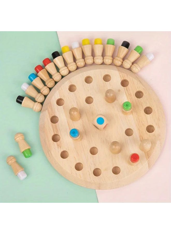 Wooden Memory Chess Game Educational Color Cognitive Ability Toy Chess Model - Image 4