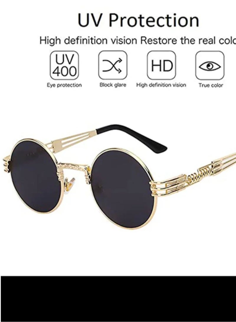 UV Protection Round Frame Sunglasses - Lens Size: 48 mm - Image 3