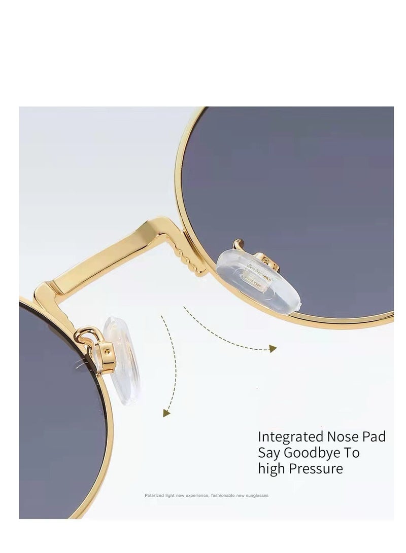 UV Protection Round Frame Sunglasses - Lens Size: 48 mm - Image 5