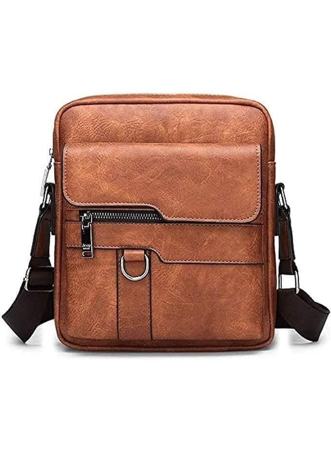 Classic Men’s Genuine Leather Crossbody Bag – Elegant & Practical with Adjustable Strap & Multiple Pockets (Code 220287) - Image 5