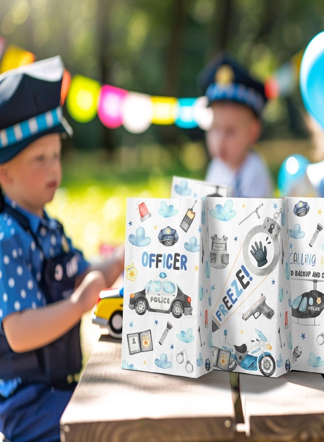 Celee 24-Pack Police Party Goodie Bags with Stickers - Ideal for Kids' Birthdays, Baby Showers, and Police Themed Parties - Image 5