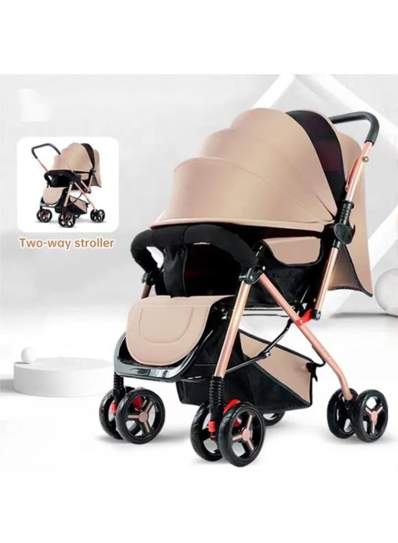 MAAS عربة أطفال ثنائية الاتجاه بمقابض قابلة للتعديل، مقعد مريح قابل للطي وأنيق - Image 1