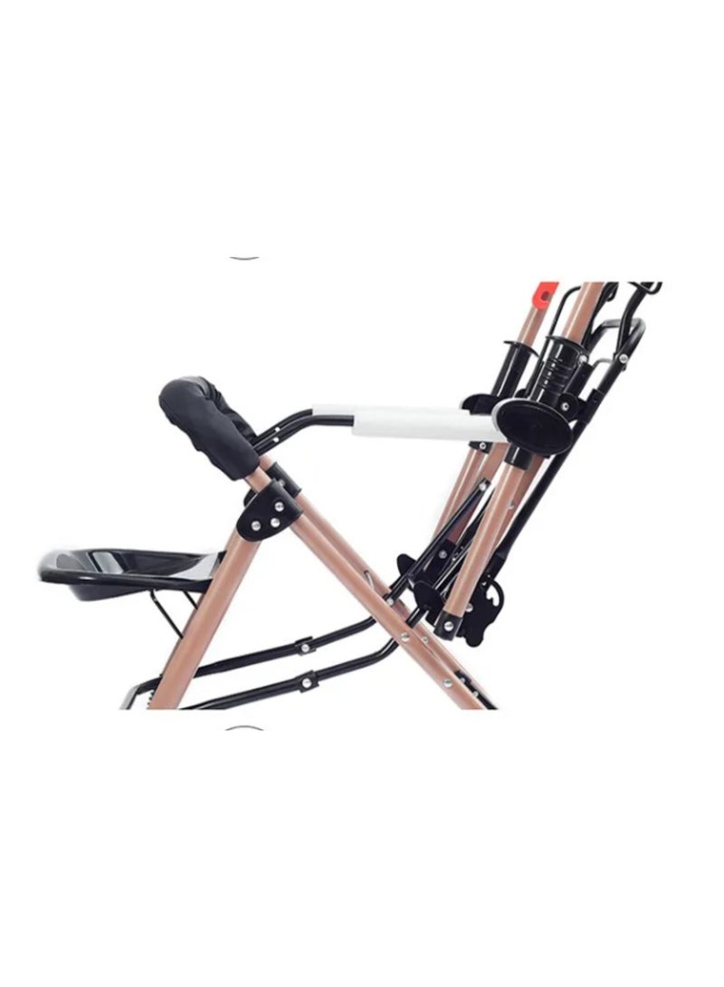 MAAS عربة أطفال ثنائية الاتجاه بمقابض قابلة للتعديل، مقعد مريح قابل للطي وأنيق - Image 4