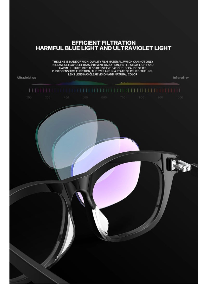 جولف لينك نظارات ذكية MZ08 بلوتوث مكبر صوت لاسلكي سماعة رأس نظارات نظارات ذكية موسيقى نظارات شمسية سوداء - Image 2