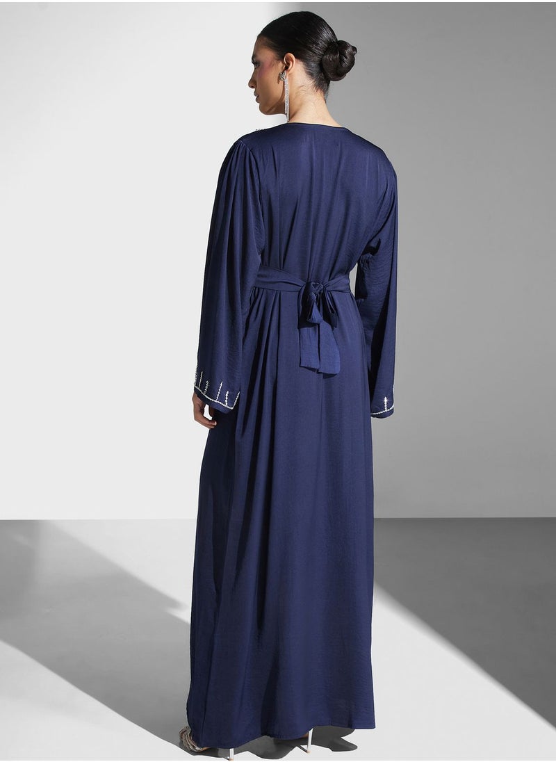 hayas closet Embellished Belted Jalabiya  - Image 2