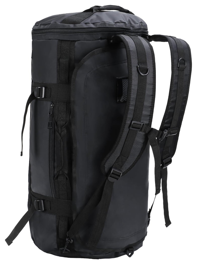 MIER Large Duffel Backpack Sports Gym Bag with Shoe Compartment, Heavy Duty and Water Resistant, Black, 90L - Image 1