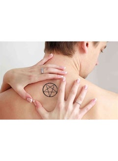 Dopetattoo 6 Sheets Temporary Tattoos Pentagram Pentacle Symbol Temporary tattoo Neck Arm Chest for Women Men Adults 