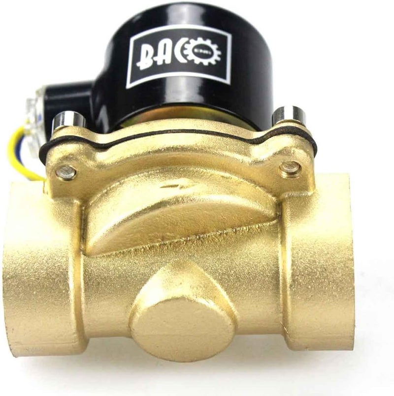 BACOENG 1" DC12V Electric Solenoid Valve (NPT, Brass, Normally Closed) - Image 4