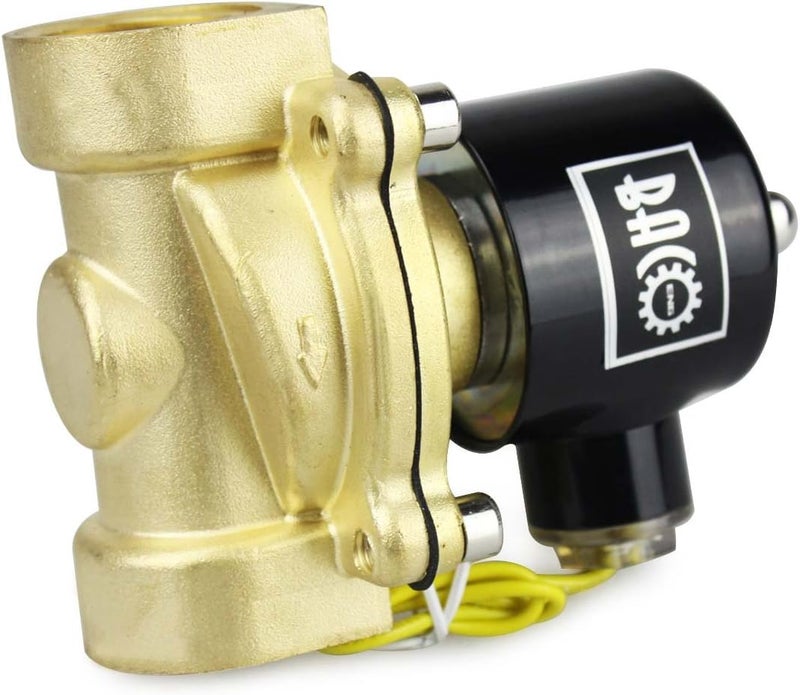 BACOENG 1" DC12V Electric Solenoid Valve (NPT, Brass, Normally Closed) - Image 3