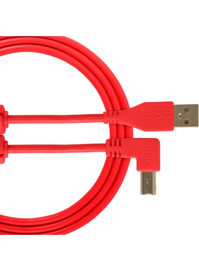 UDG Ultimate Audio Cable USB 2.0 A-B, Red, Angled, 3 m