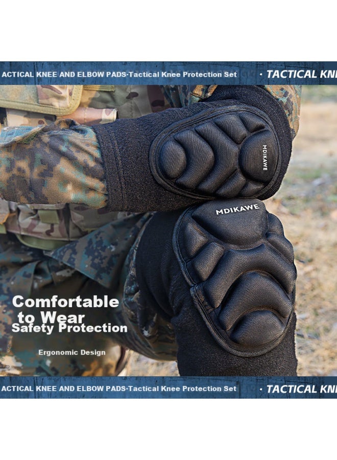 Mdikawe Knee And Elbow Protector Set For Tactical Crawling New Recruits Military Training Before Enlistment Crawling Exercise Soldier Gear Knee Pads Sports - Image 3
