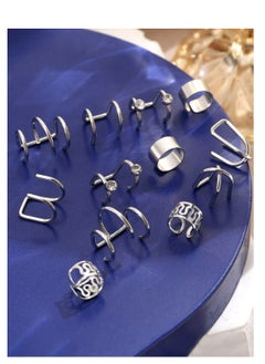 YUCCA Ear Stud Earrings Fake Earring Non Piercing Cartilage Clip Set of 12  - Image 2