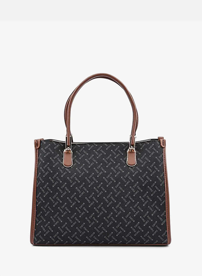 Cuple Women’s Patterned Tote Bag with Double Top Handles