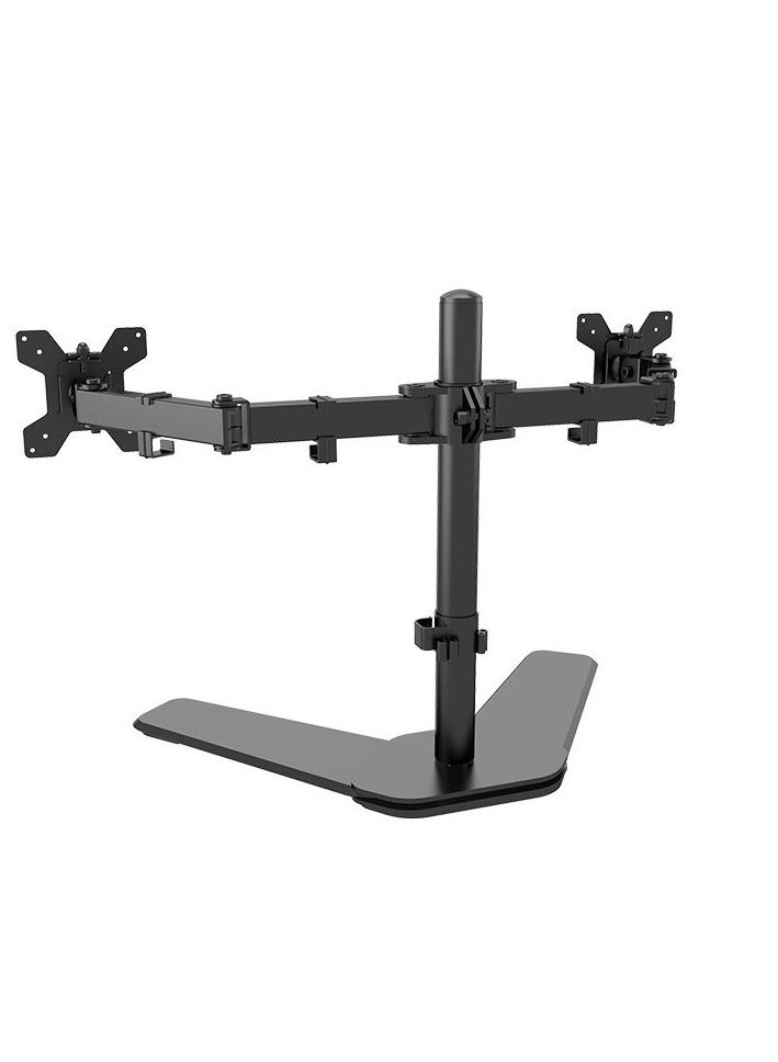 Adjustable Motion Dual Monitor Desktop Stand Double Arms Monitor Mount Rotate Computer Screen Table Holder 