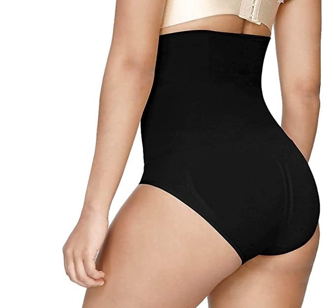 Lilots Women's High Waist Shapewear with Anti Rolling Strip || Tummy Control Tucker Waist Slimming Shapewear Black - Image 4
