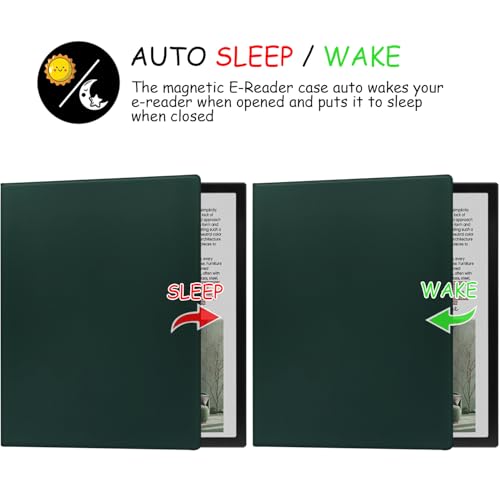 GOVTVA Magnetic Stand Case for Onyx Boox Note Air 5 C/Note Air 4 C/Note Air 3 C (2025/2024/2023 Released) Ultra-Thin Lightweight Leather Cover with Auto Sleep/Wake & Magnetic Closure (Green) - Image 5