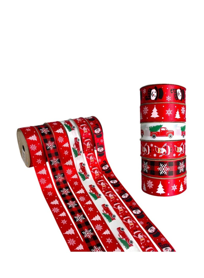 Doodle Kiddo 6 Piece Christmas Ribbons for Gift Wrapping - Image 1