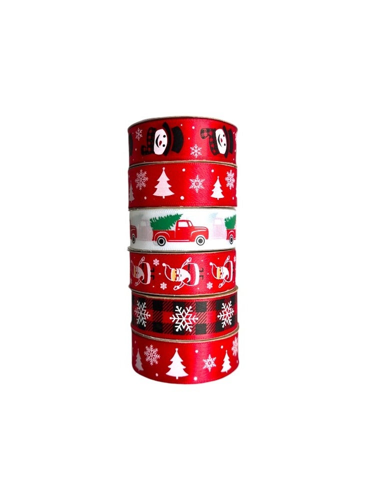 Doodle Kiddo 6 Piece Christmas Ribbons for Gift Wrapping - Image 2