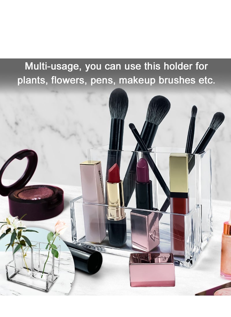 كيدباوتش - Pen Holder, Clear Acrylic Pen Holder for Desk, Makeup Brush Storage Organizer, Modern Desk Organizer for School, Home and Office. - Image 1