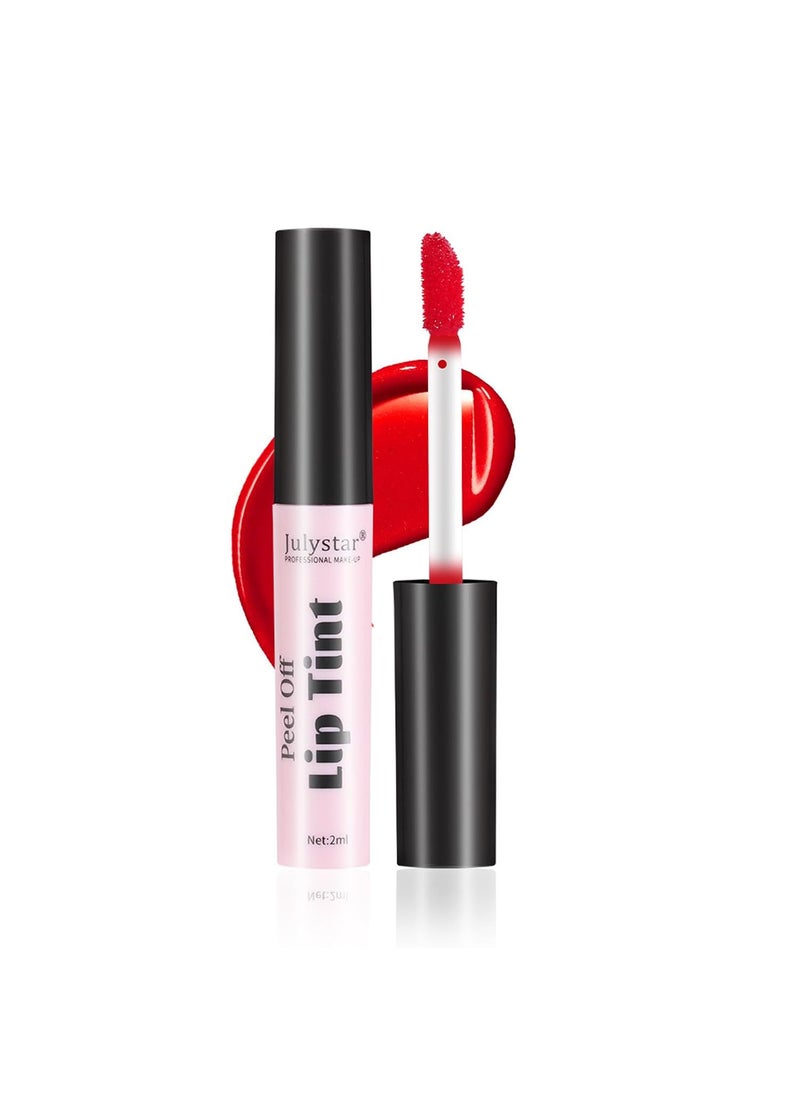 SWETIYOU Peel Off Lip Stain, Long Lasting Waterproof and Transfer Proof Lip Tint, Matte Finish Peel Off Lip Stain, Non-stick Cup Peel Off Lipstick Lip Makeup for Women Girls (Color : Glamor) 