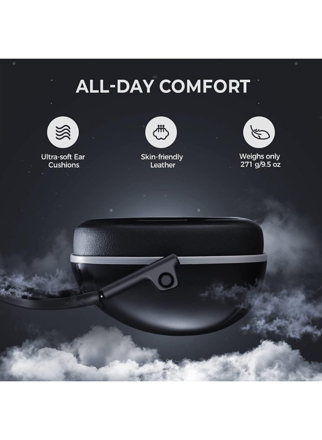 35dB Hearing Protection Ear Muffs for Noise Reduction, Effective Ear Protection, Noise Cancelling Ear Muffs, Ear Protection for Shooting, Mowing, Autism, Sleeping, Earmuffs - Image 3