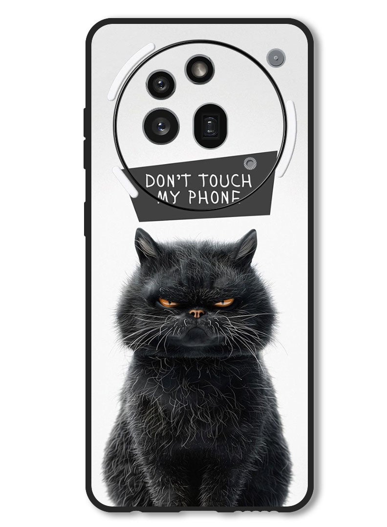 Theodor Case Compatible with Nothing Phone 3a Pro Protection Shockproof Bumper Cover Dont Touch My Phone Cat - Image 1