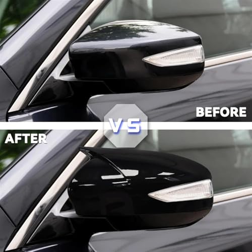 KMH Batman Style Car Mirror Caps Covers Compatible with Hyundai New Creta 2020-2024, Car Accessories (Gloss Black) Set of 2 Pcs - Image 5