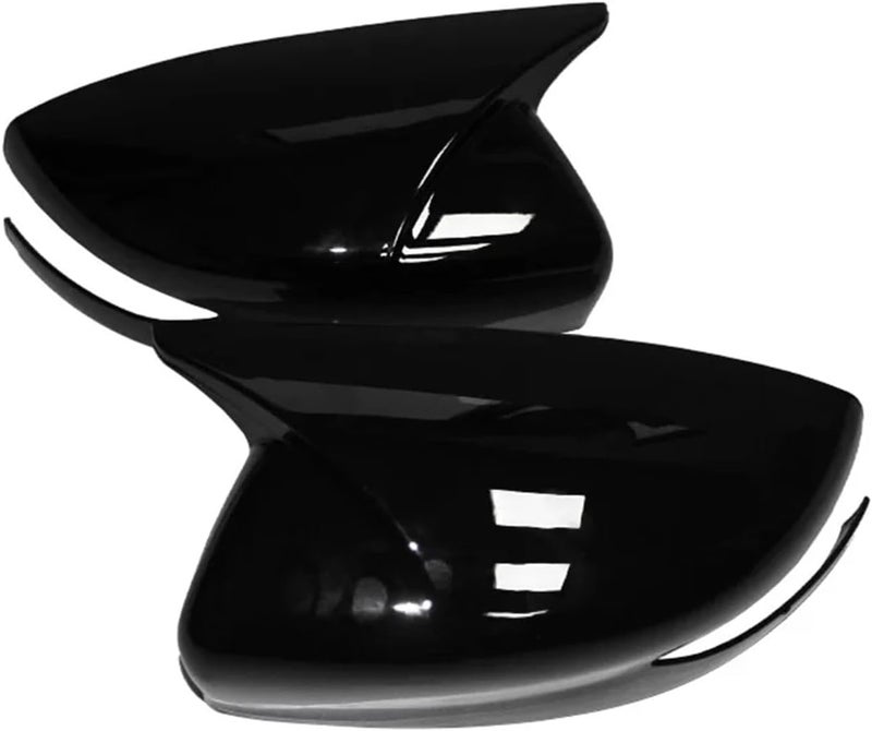 KMH Batman Style Car Mirror Caps Covers Compatible with Hyundai New Creta 2020-2024, Car Accessories (Gloss Black) Set of 2 Pcs - Image 2
