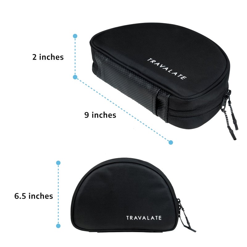 TRAVALATE Polyester Tech Organizer Pouch | Tech Organizer Pouch for Cables, Adapters, Chargers, Hard Drives, Pen Drives and Tech Products | Durable Zippered Gadgets Organizer Black - Image 4