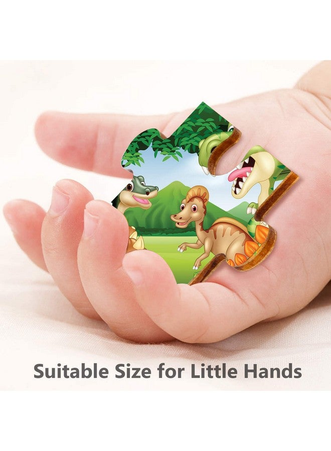 Webby Dinosaurs in Jungle Wooden Jigsaw Puzzle for Boys & Girls, 40 Pieces Toy - Image 4