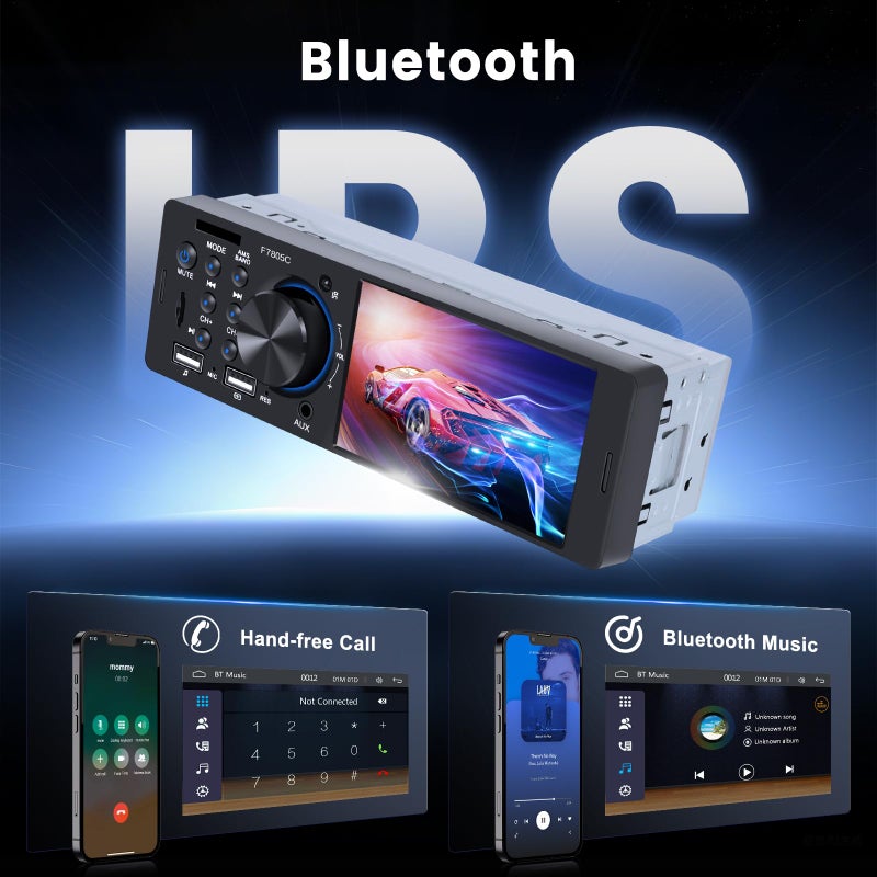 Driauto Single Din Car Stereo with CarPlay Android Auto, Touch Screen Car Audio Receiver with Bluetooth 1 Din, Driauto 4 Inch Car Radio MP5 Player Support FM Mirror Link USB/TF/AUX/SWC, Backup Camera - Image 3