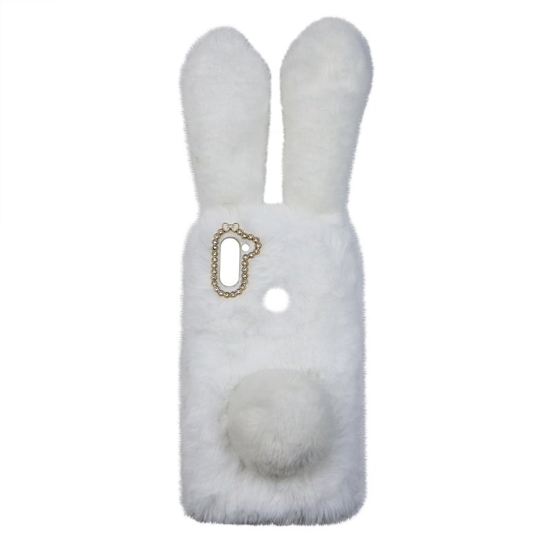 2pcs Design Phone Shell Phone Cover Adorable Phone Shell Plush Phone Protector Compatible for Galaxy (White) - Image 1