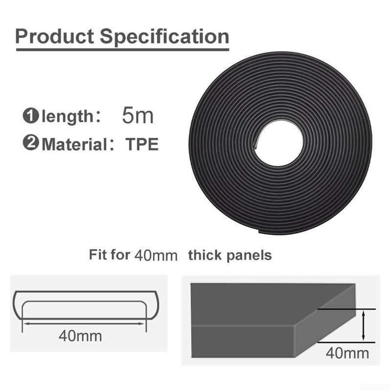 40mm U Shape Edge Banding Strip 5M Self Adhesive For Cabinets And Multiple Surfaces - Image 4
