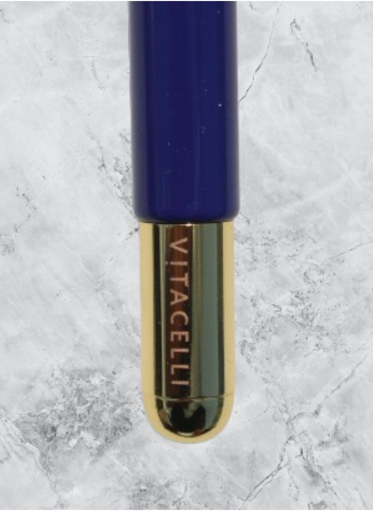 Vitacelli Luxury High Quality Full Magnetic Metal Roller Ballpoint Pen With Refill Pack For Executive Use And For A Premium Gift BLUE  - Image 3