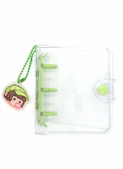KASTWAVE Transparent Notebooks, Mini Binder with Keychain, Soft Plastic PVC 3 Round Rings Planner Cover Notebook Protector Inner Papers  - Image 3