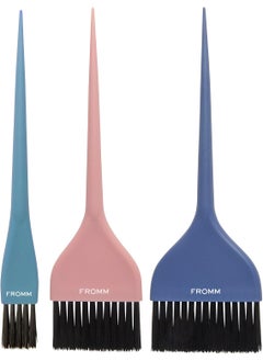 Fromm Color Studio Soft Color Brushes for Professional Hair Stylists, Tapered Tips for All Hair Lengths and Color Techniques, 3 Pack 