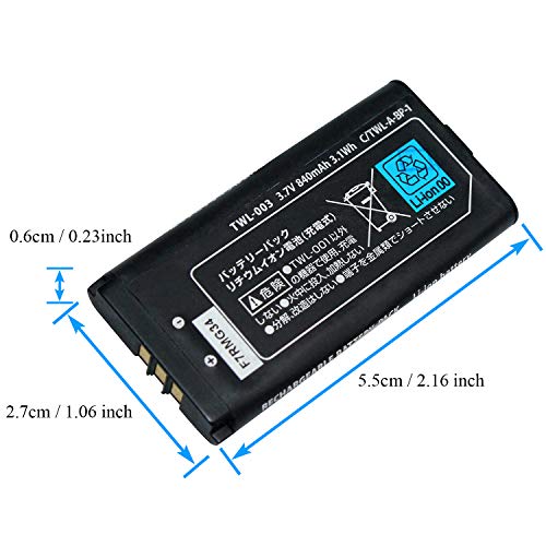 OSTENT 840mAh Rechargeable Lithium-ion Battery + Tool + Pen Pack Kit for Nintendo DSi NDSi - Image 3