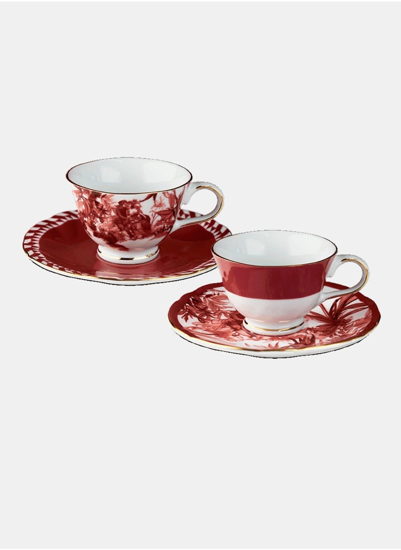 Baci milano - Baci Milano Le Rouge Sest 2 Coffee Cups Porcelain - Image 1