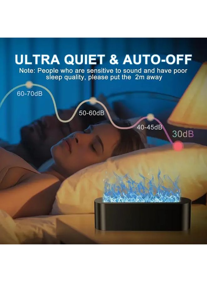 White Essential Oil Diffuser With 7 Color Flame Timer Auto Shutoff For Home Bedroom Yoga - Image 5