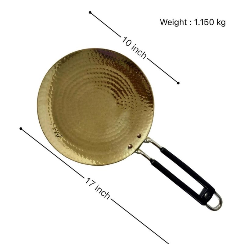 NUTRION Pure Brass Roti Tawa - Traditional Indian Cooking Pan with Health-Boosting Properties (24 cm) (Brass Roti Tawa) - Image 2