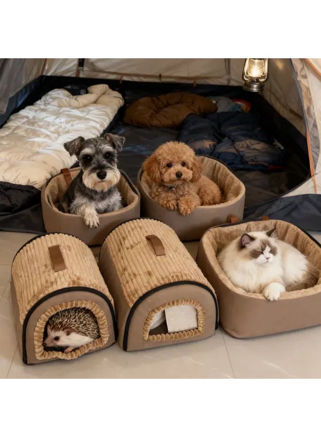 2025 All Season Washable Semi Enclosed Pet Bed XL for Cats Dogs Multi Size Options Warm Home - Image 2