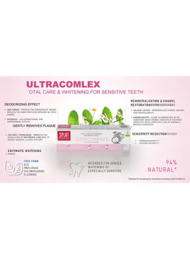 SPLAT Professional Ultracomplex Toothpaste，Multi-effect Protection to Maintain Oral Health 100ml - Image 2