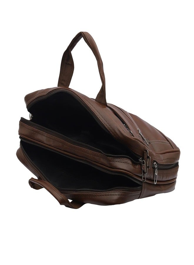 BILL BOND Professional Laptop Messenger Bag for Men & Women | Water Resistant | With Rainproof Zippers | Tablet Compartment | Multiple Organisers | Office Bag | Black | Faux Leather - Image 5