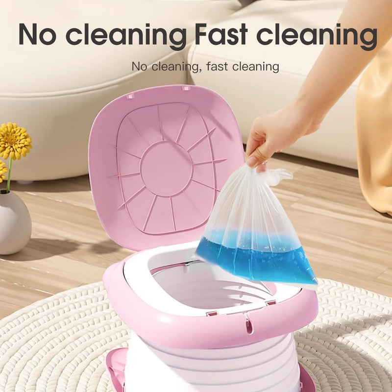 ZONEY Portable Potty - Travel Foldable Training Toilet for Kids (Pink) - Image 5