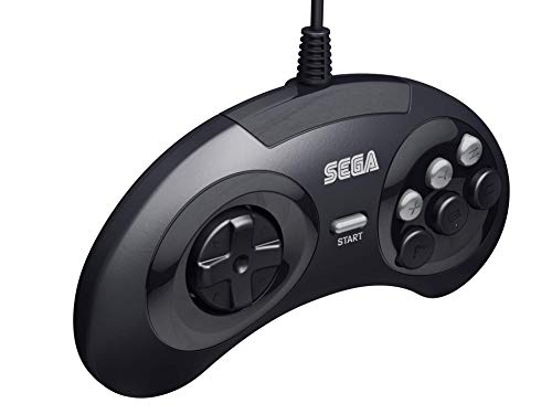 Retro Bit Retro-Bit Official Sega Genesis USB Controller 6-Button Arcade Pad for Sega Genesis Mini, PS3, PC, Mac, Steam, Switch - USB Port - (Black) - Image 3